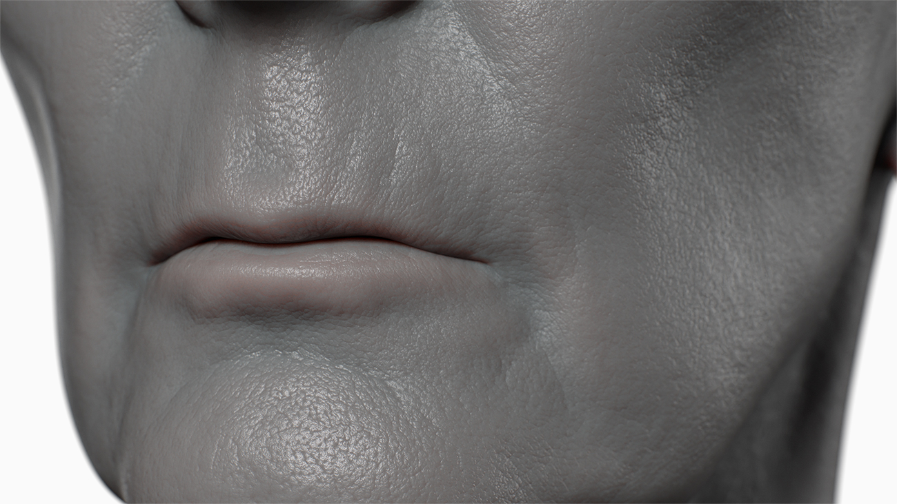 High resolution skin displacement maps