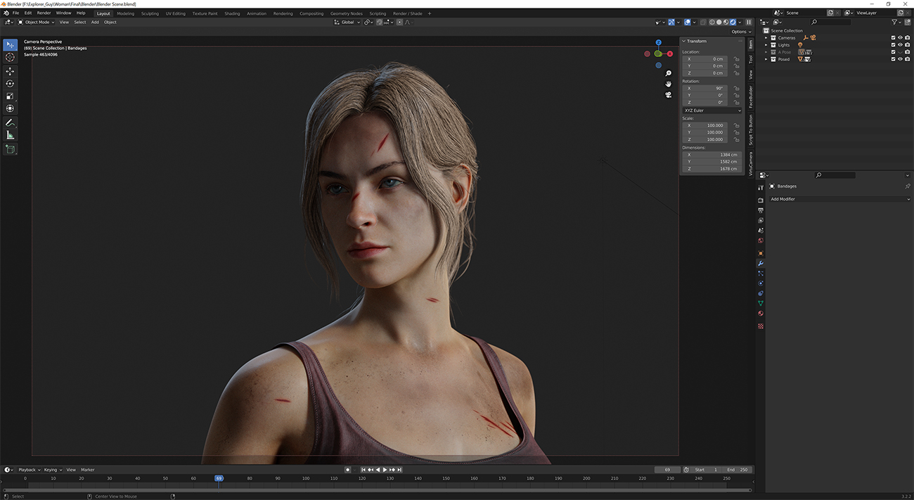 Skin shading in Blender