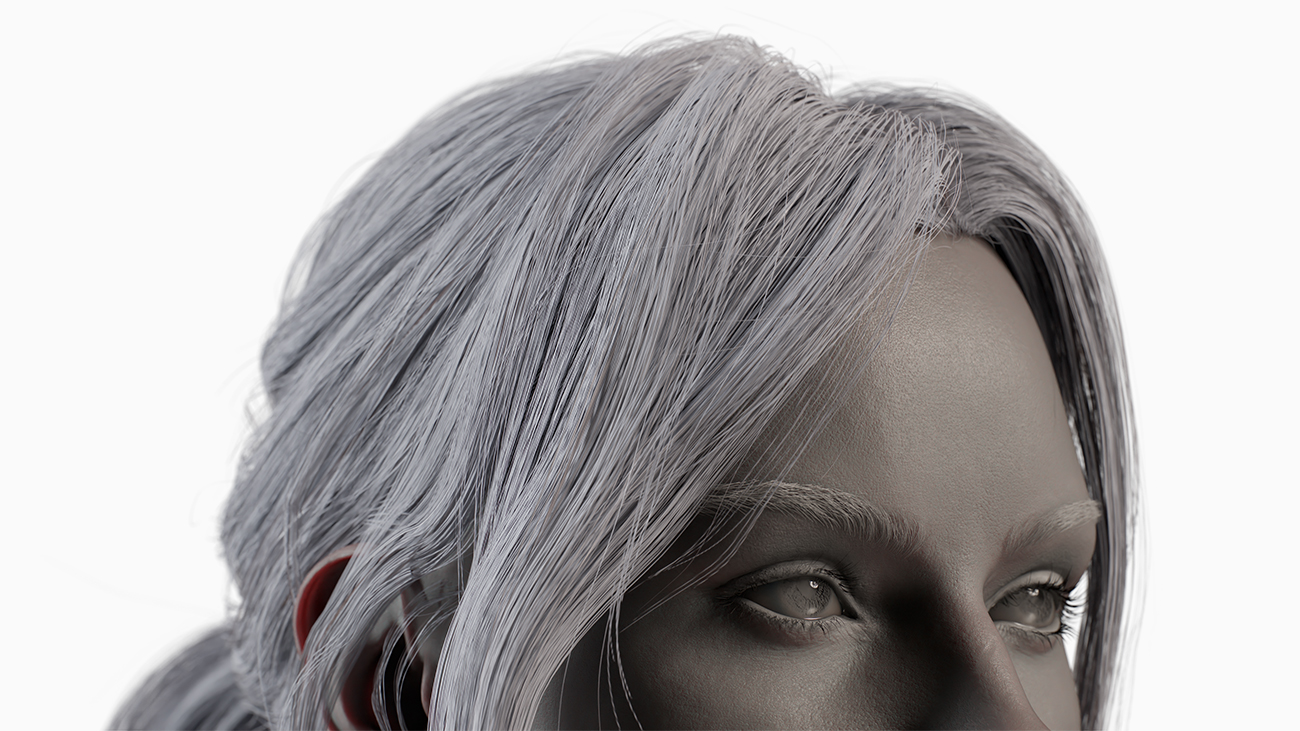 Realistic polygon hair cards download