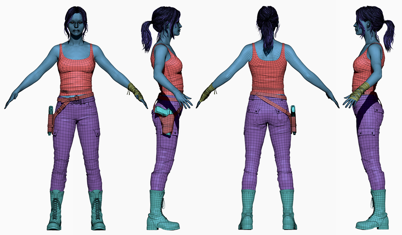 Game character topology