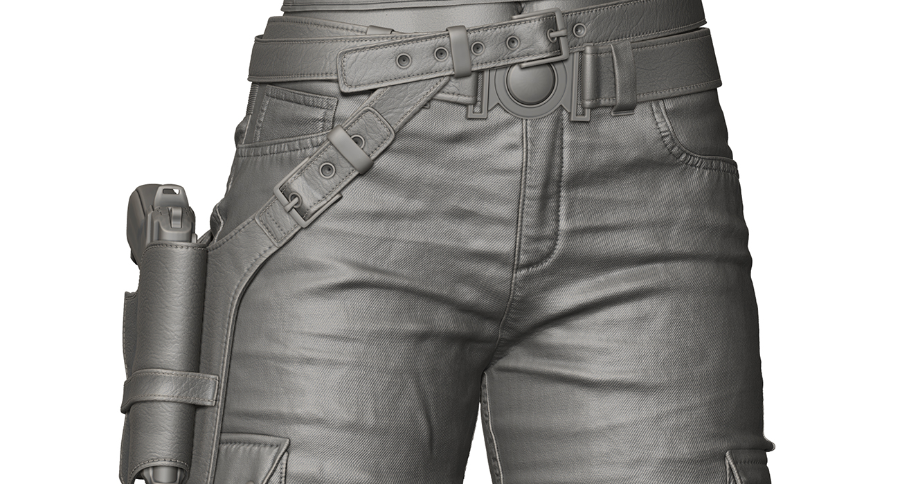 Pants sculpting with Zbrush