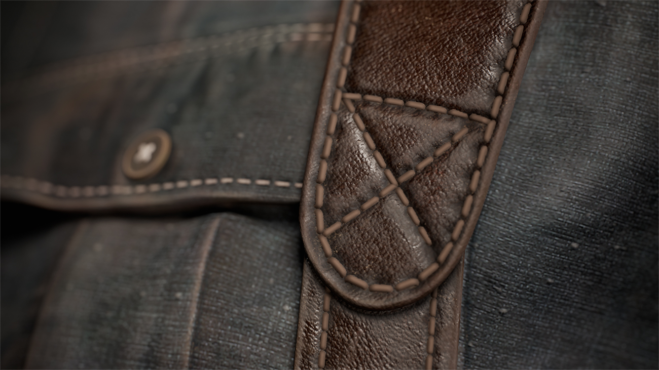 3d PBR leather texture