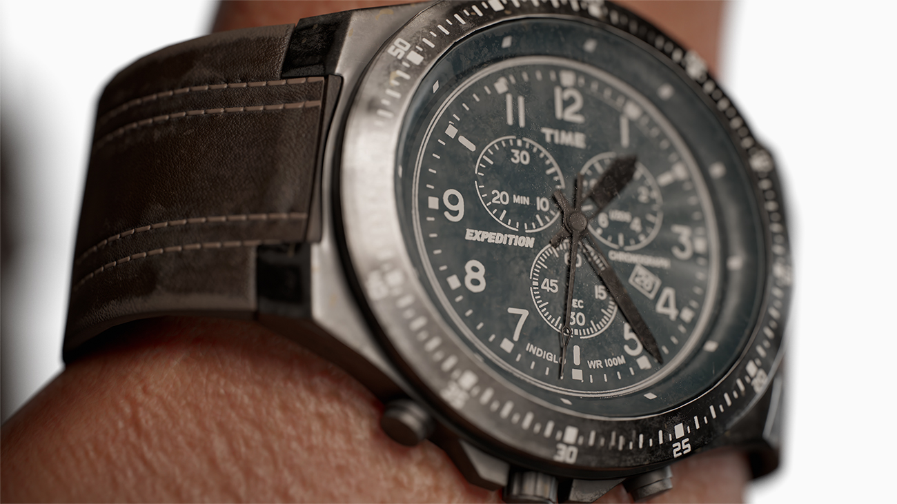 Download realistic low polygon watch 3d model