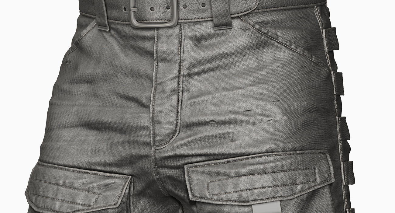 Pants sculpting with Zbrush