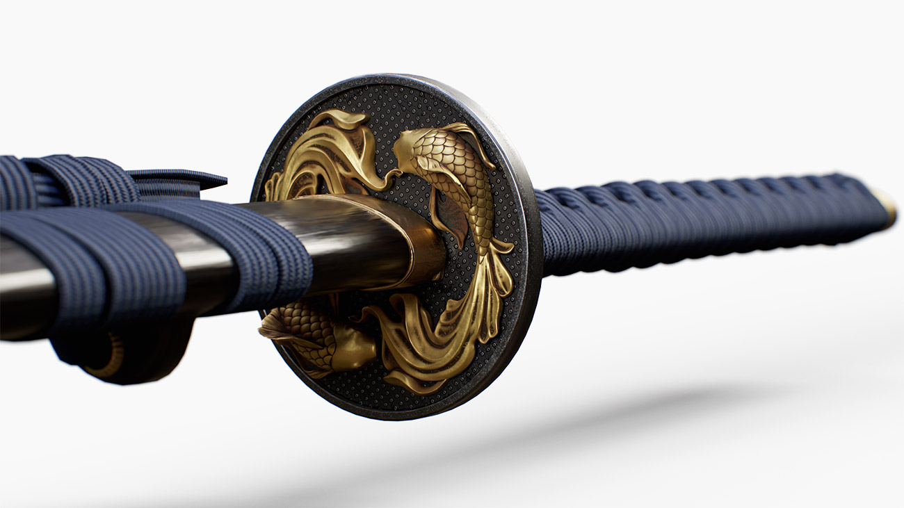 Download realistic 3d Samurai sword 