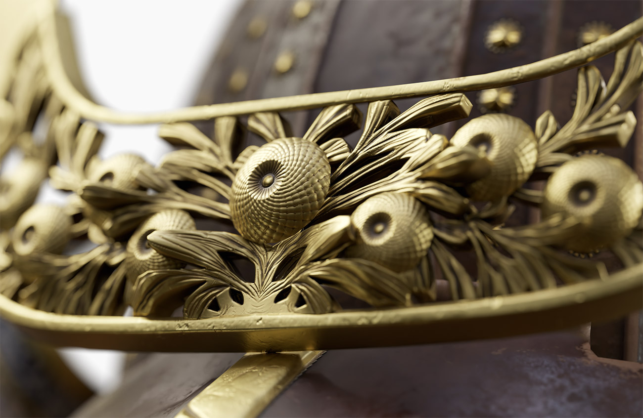download detailed 3d samurai helmet model