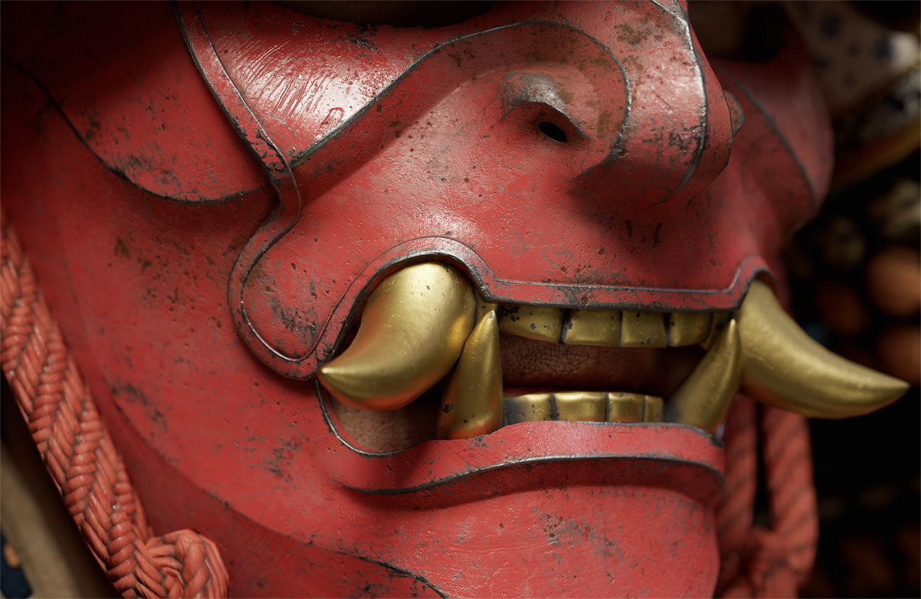 Samurai 3d mask model to download 