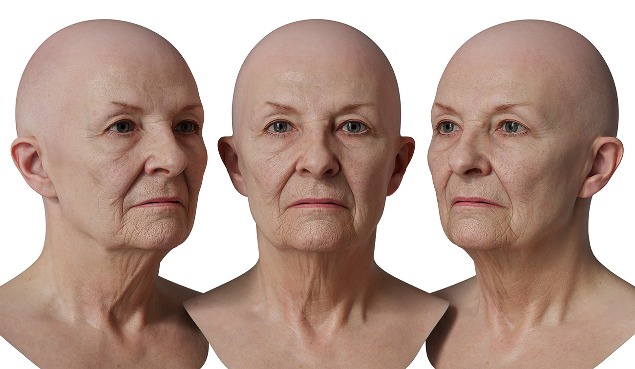 Female Displacement map for face and skin