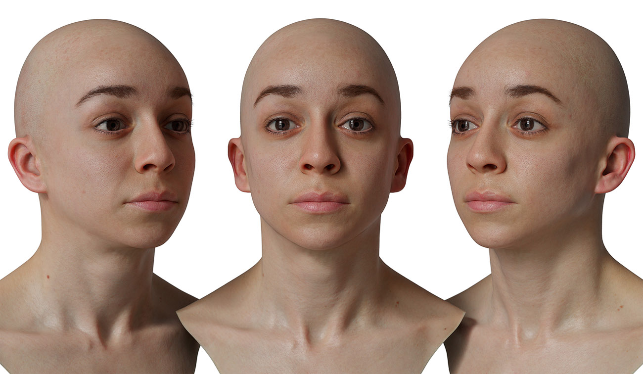 Female 3d head scan download