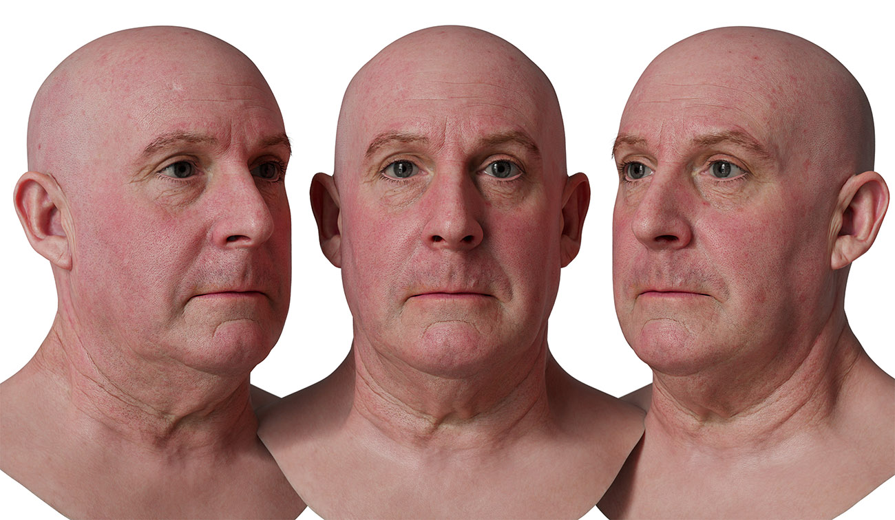 Male 3d head scan download