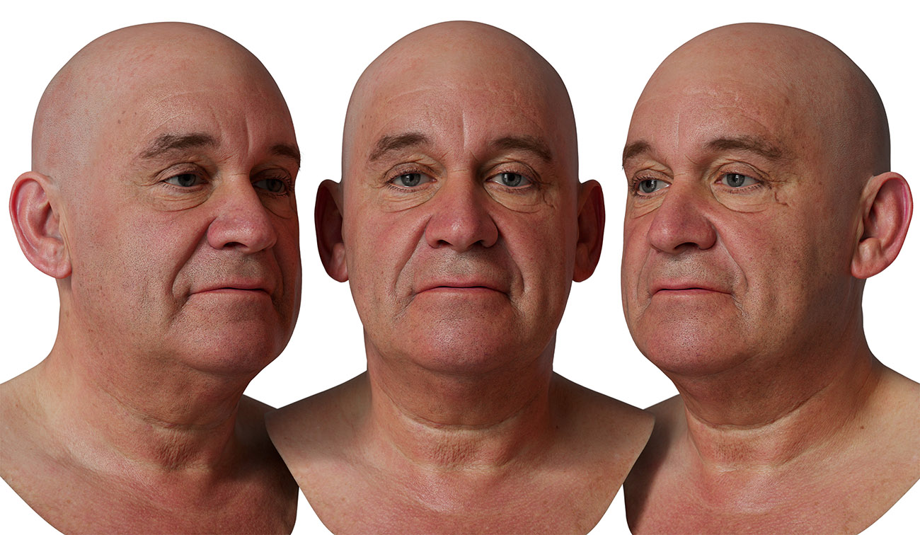 Male 3d head scan download