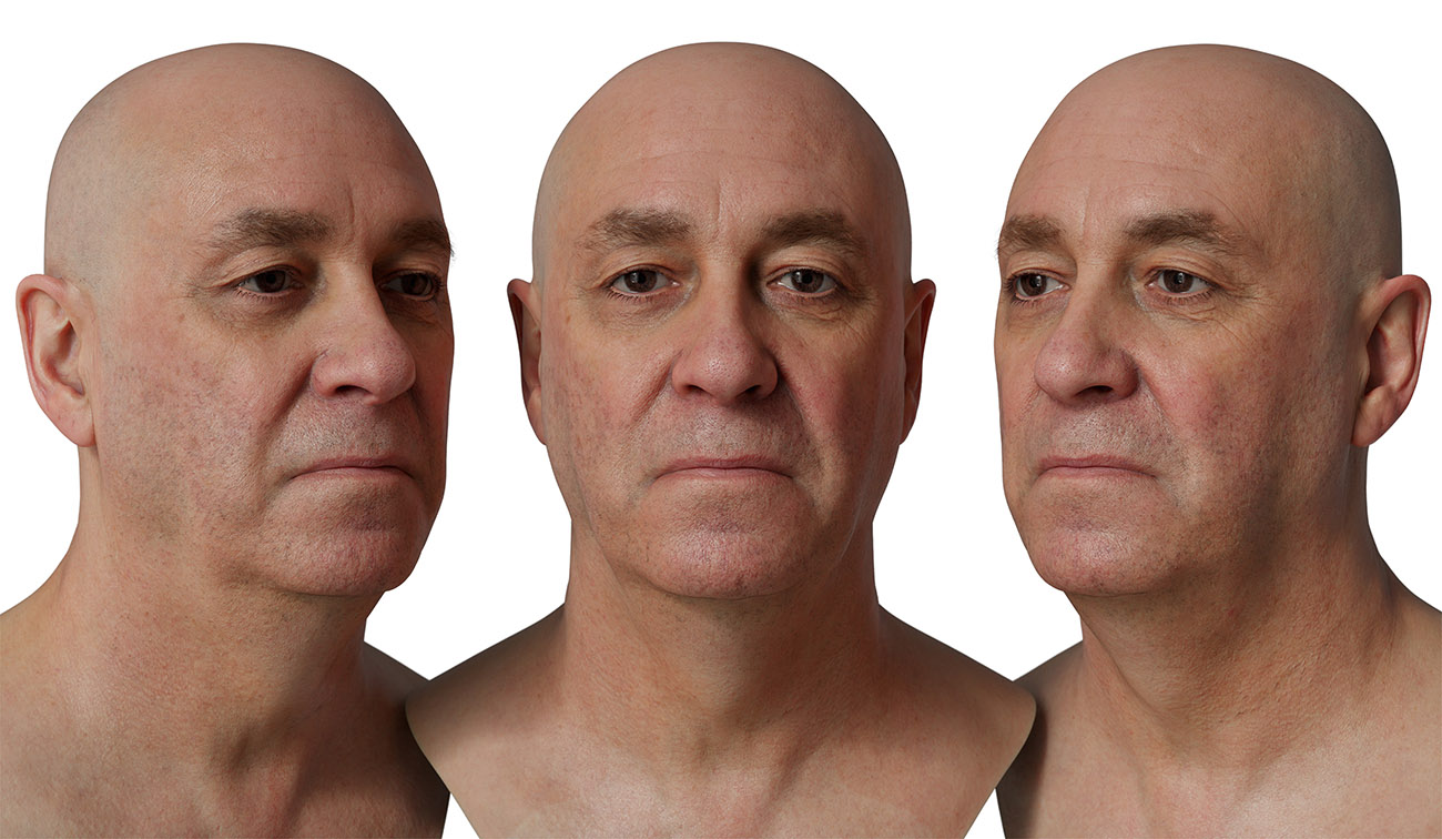 Male 3d head scan download