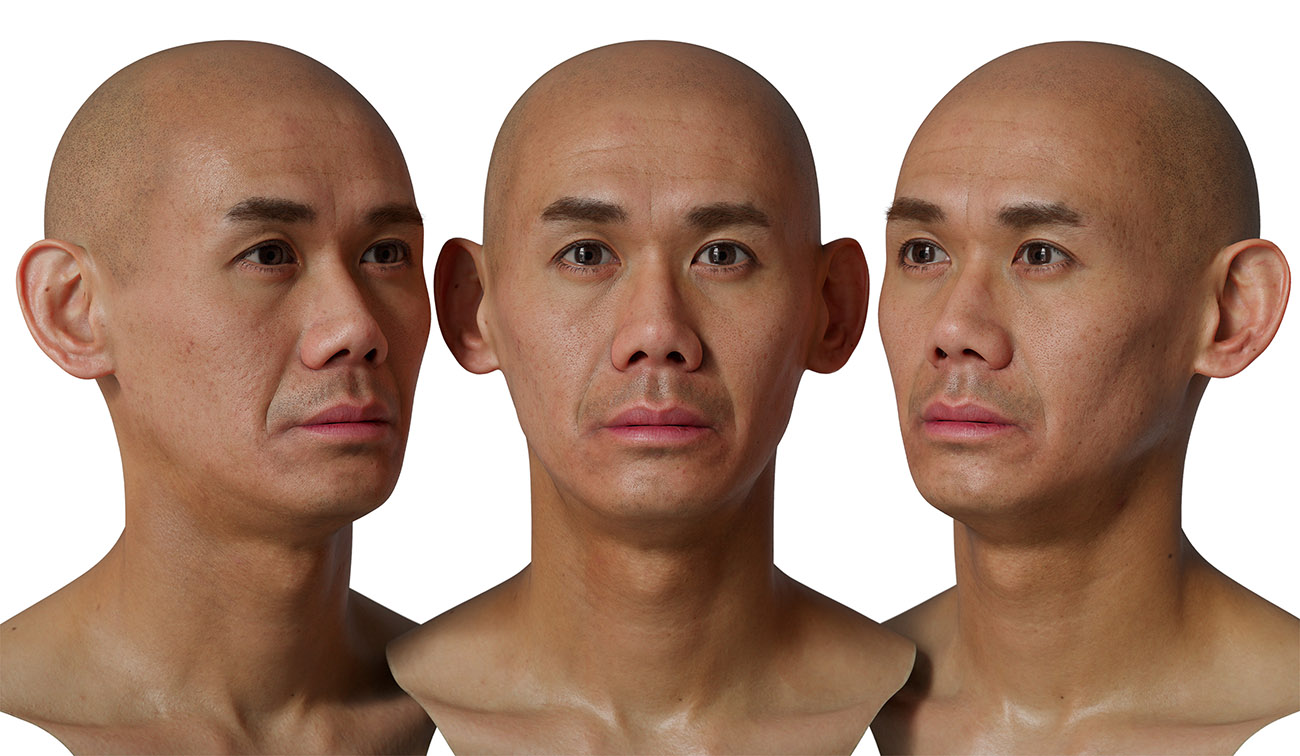 Male 3d head scan download