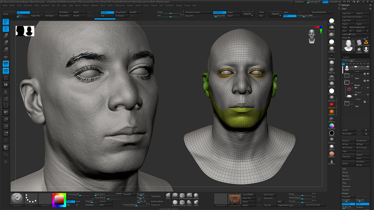 Download Zbrush head sculpt