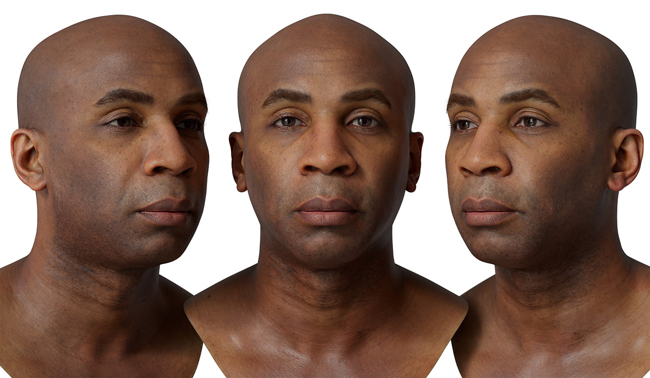 Male 3d head scan download