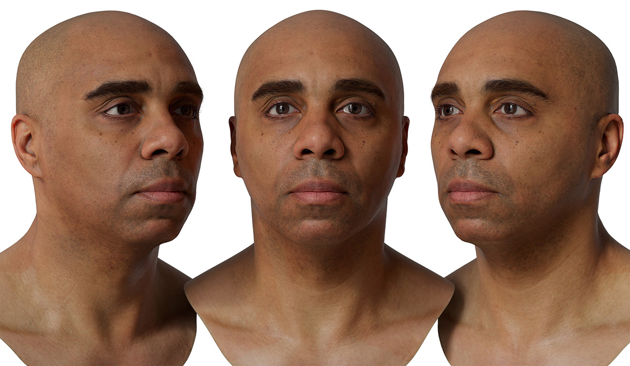 Male 3d head scan download