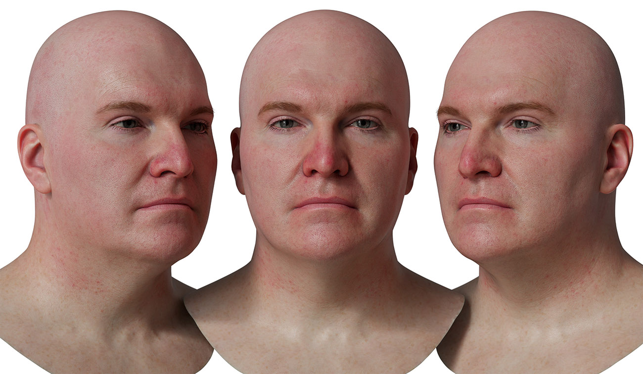 Male 3d head scan download