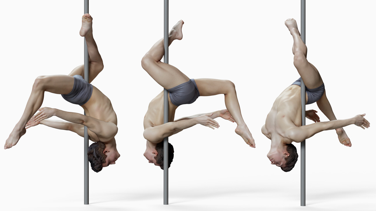 Pole Dancer anatomy reference 3d model donwload