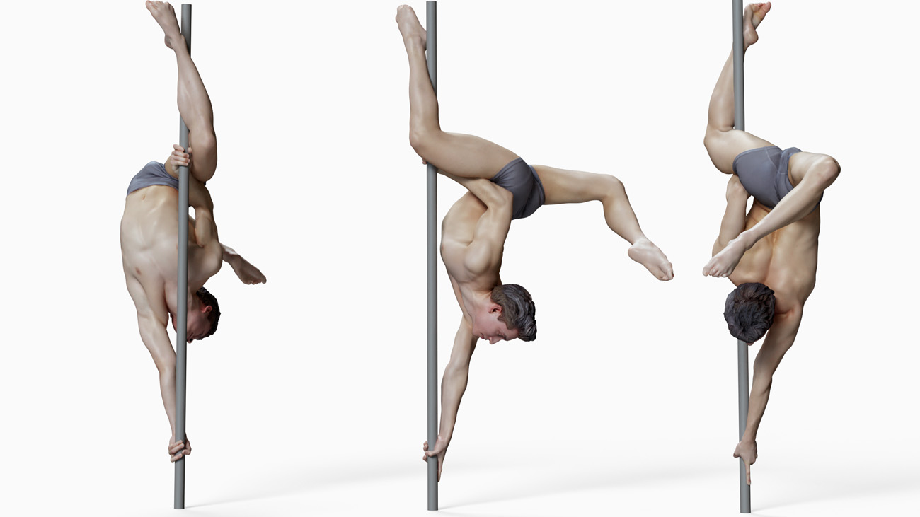 Pole Dancer anatomy reference 3d model donwload