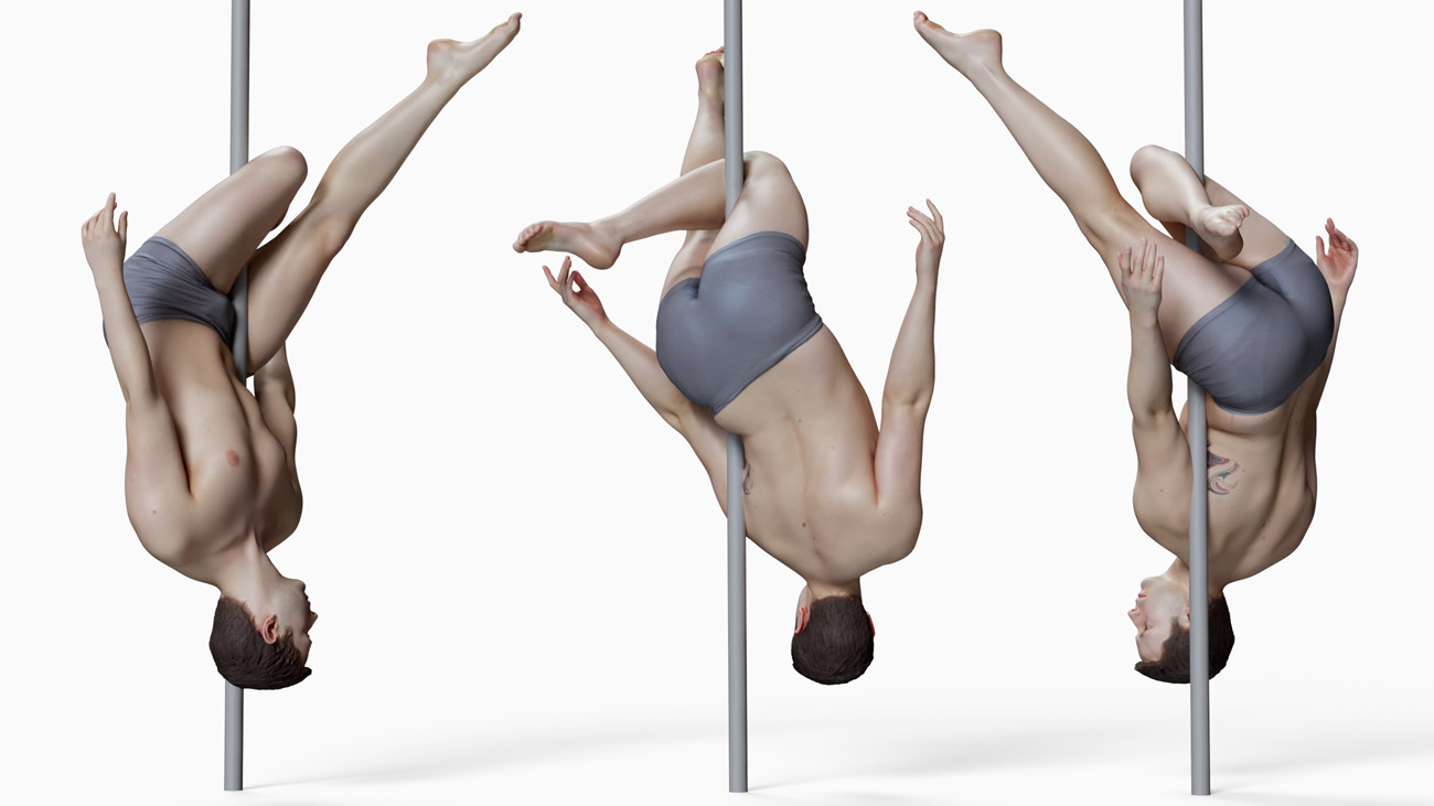 Pole Dancer anatomy reference 3d model donwload