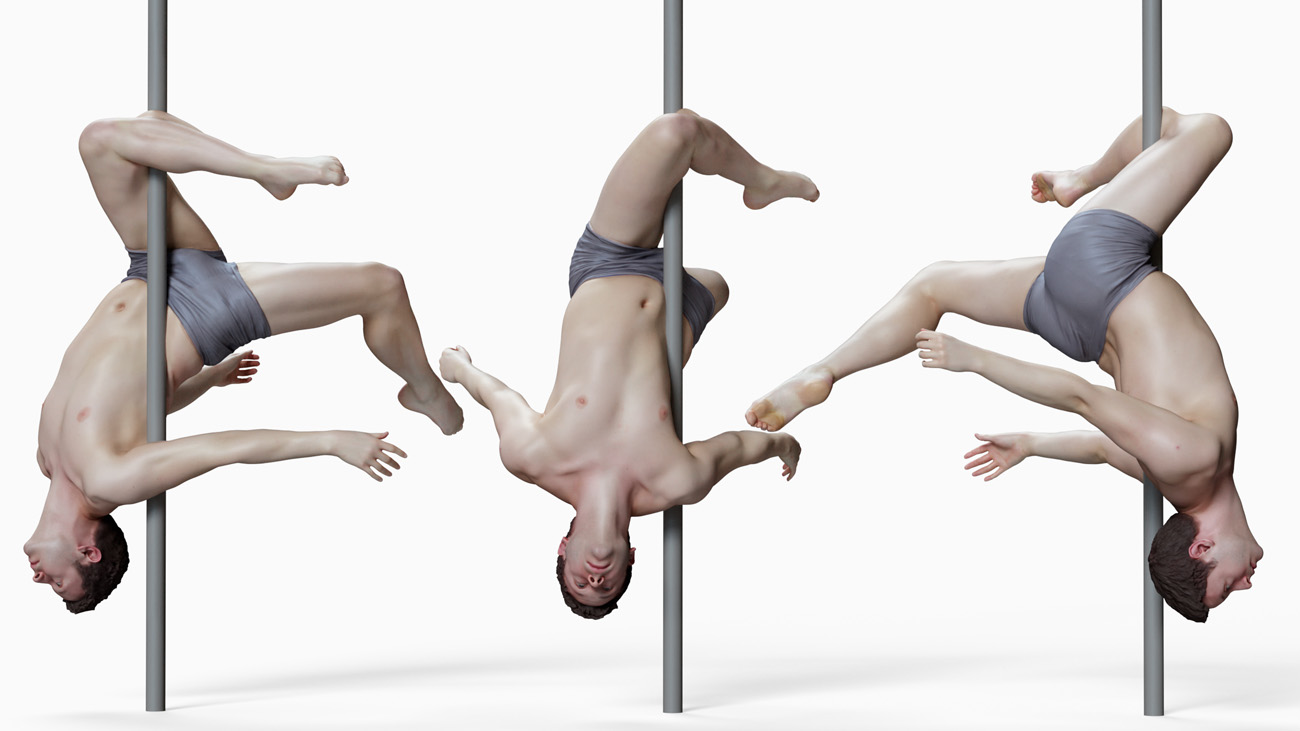 Pole Dancer anatomy reference 3d model donwload