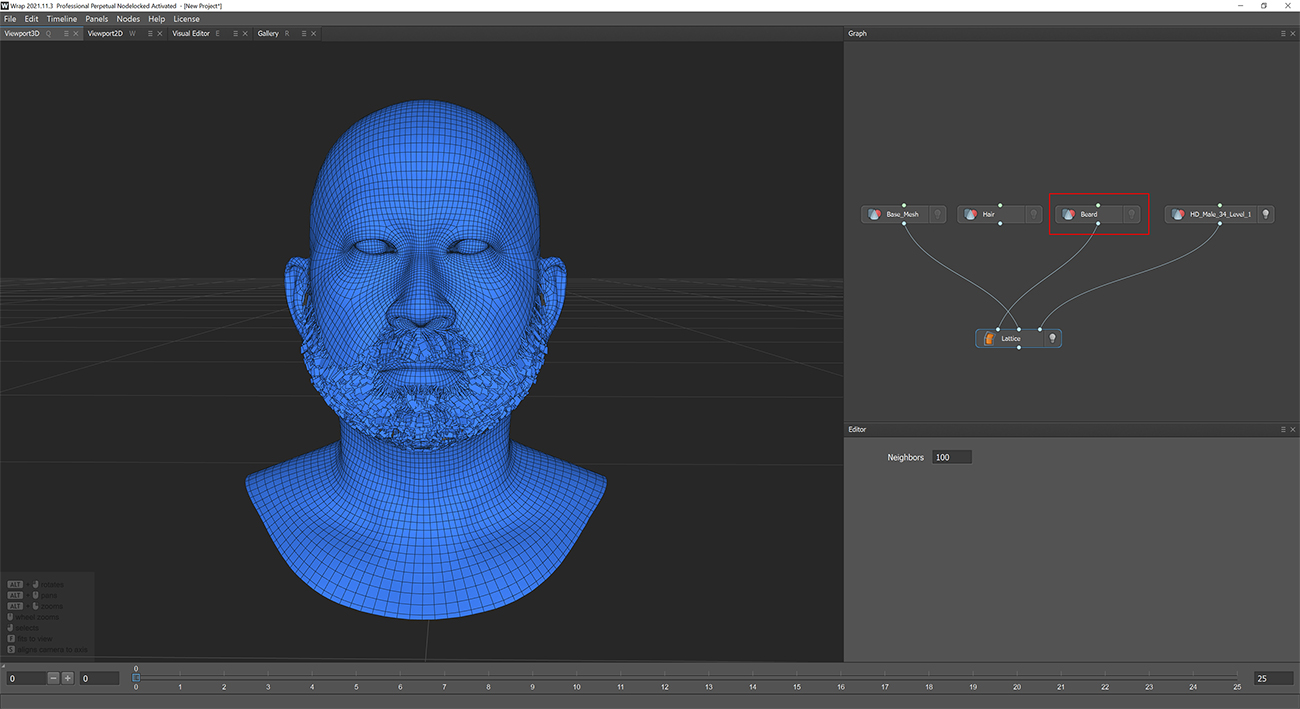 Add 3d realtime hair to a model
