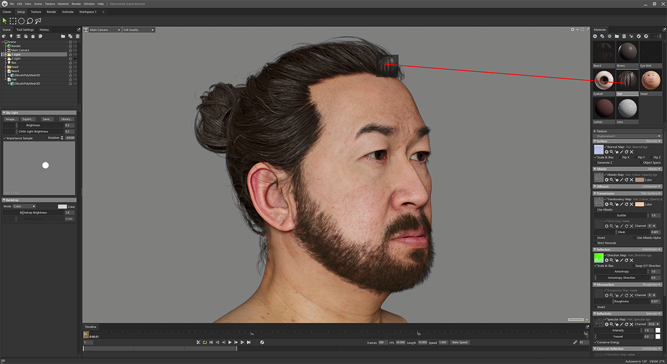 realtime polygon hair tutorial 