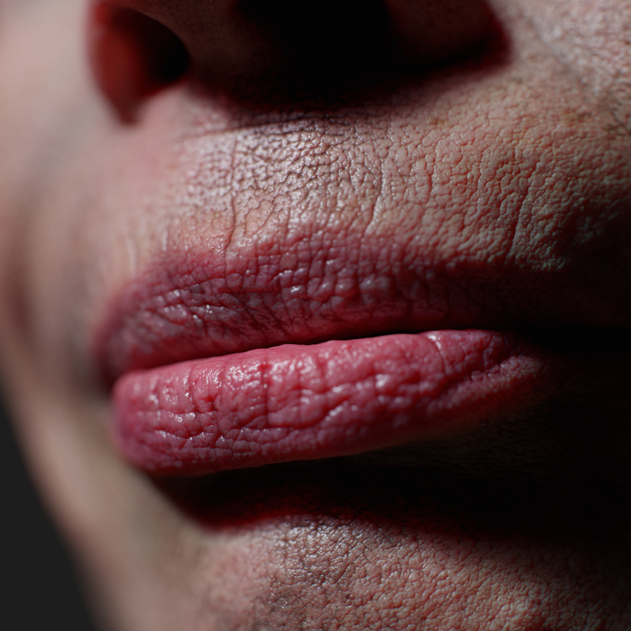 Lips colour texture map