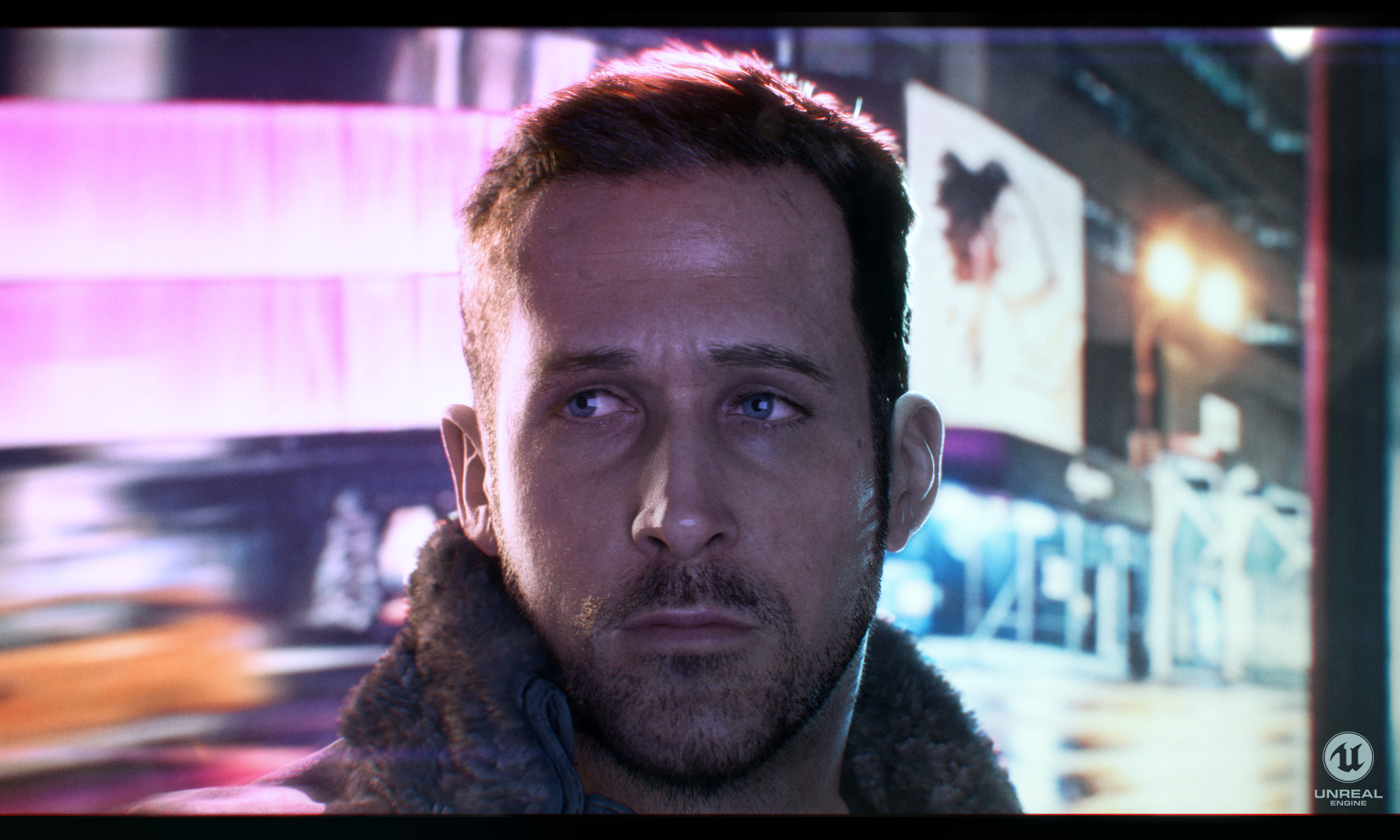 Ryan Gosling 3d sculpt in unreal engine 5