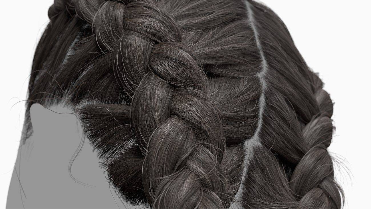 Braided hair download realtime high resolution