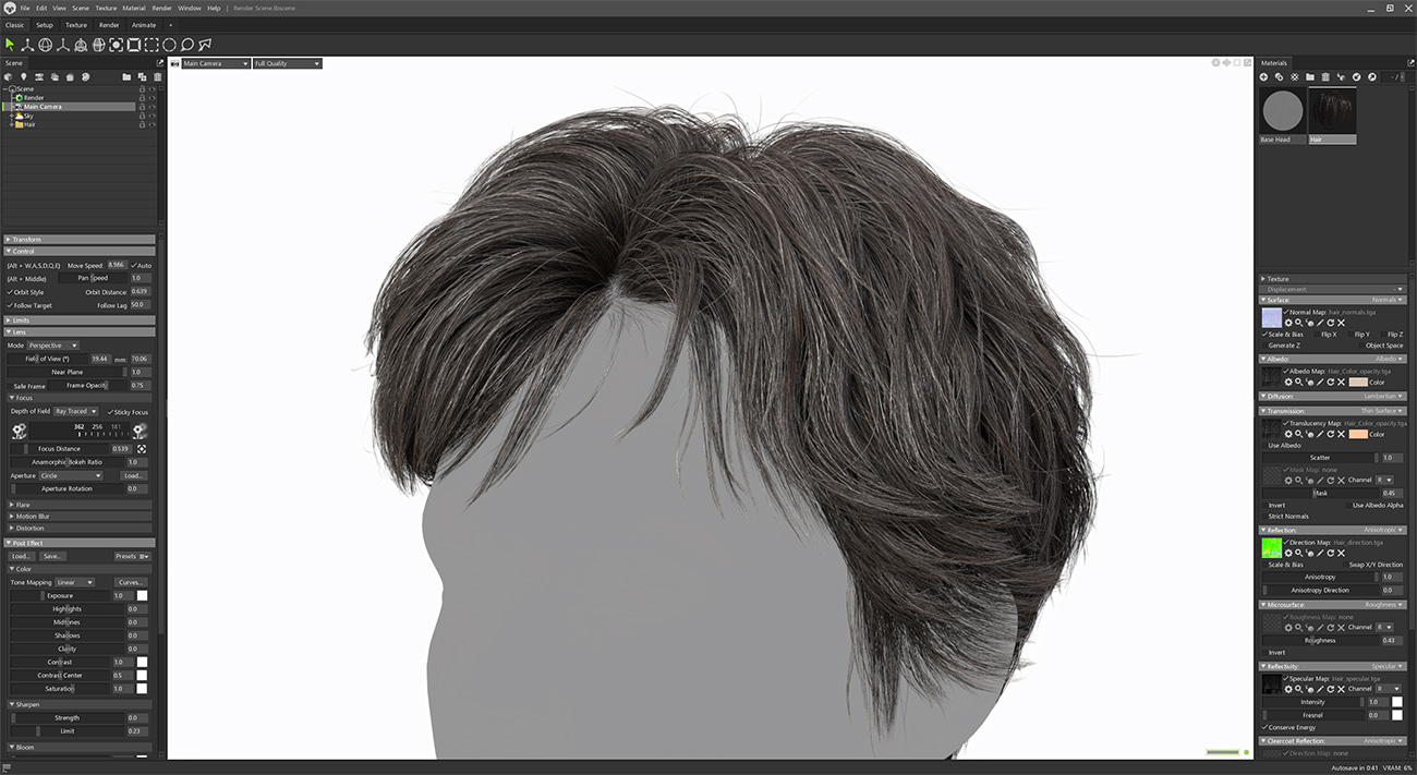 Download hair for marmoset toolbag