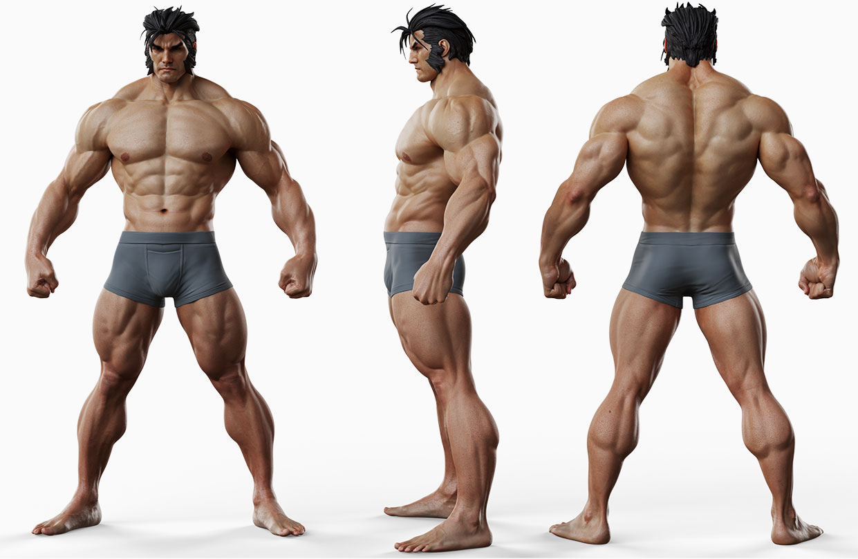 Download a 3d model of wolverine 