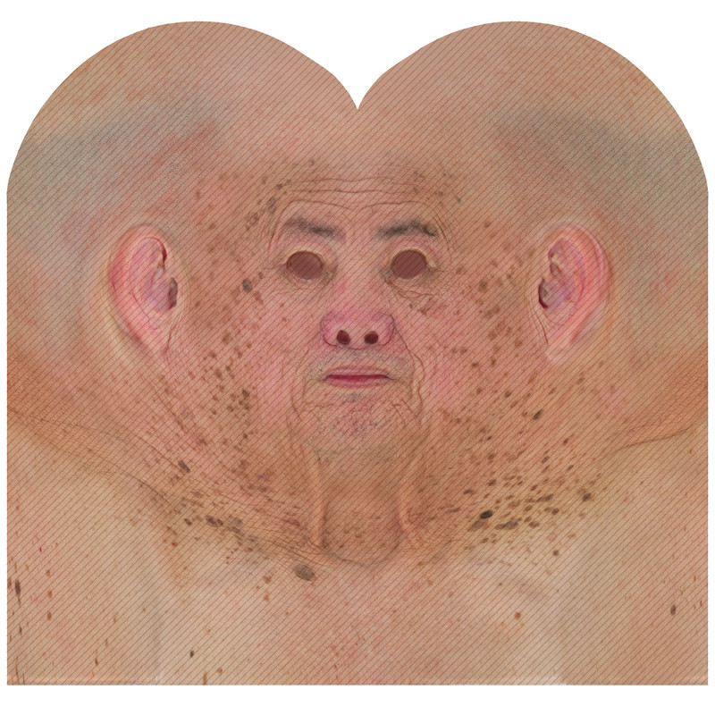 Male 3d face texture
