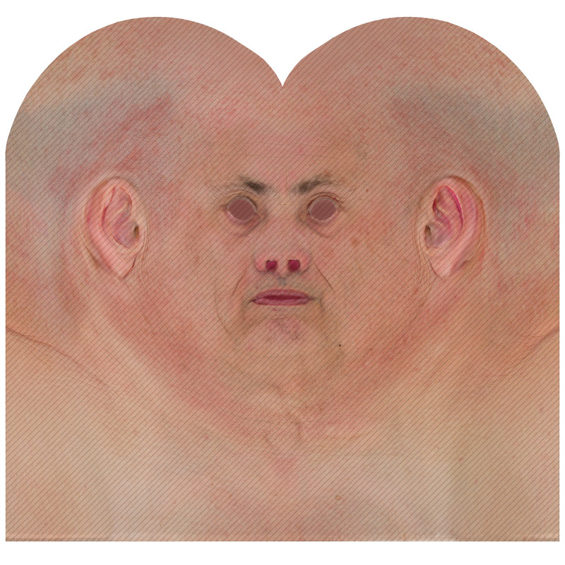 male 3d face texture