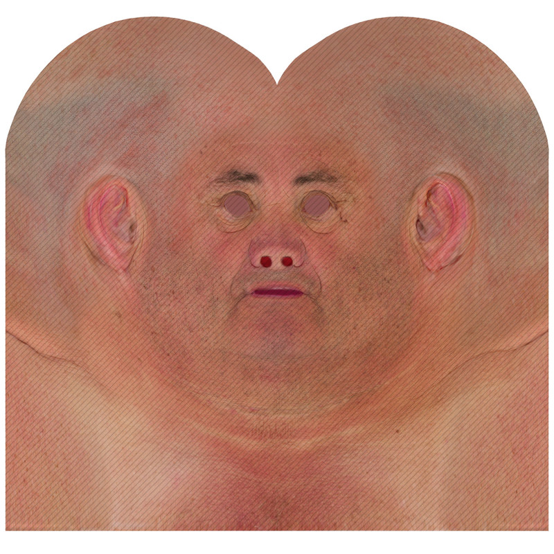 male 3d face texture