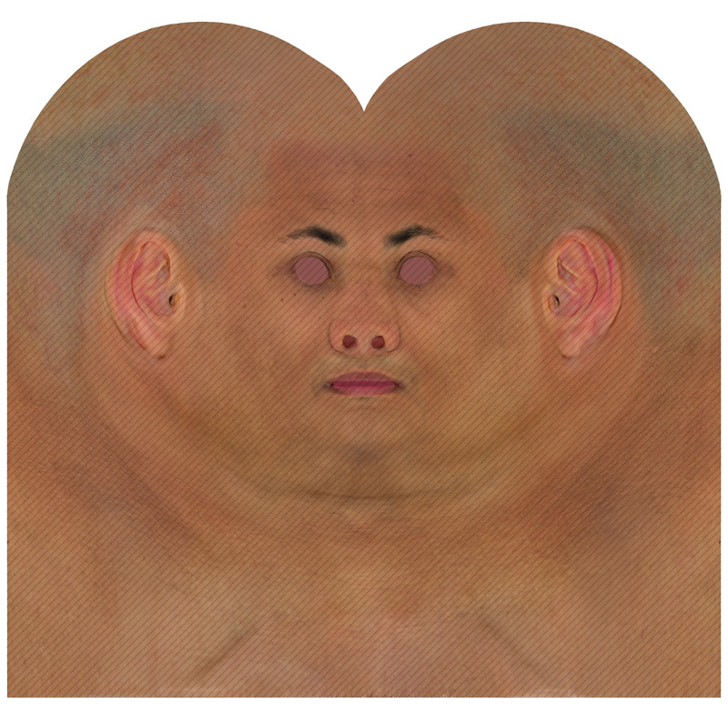 male 3d face texture