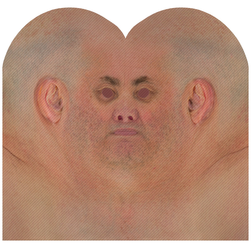 male 3d face texture