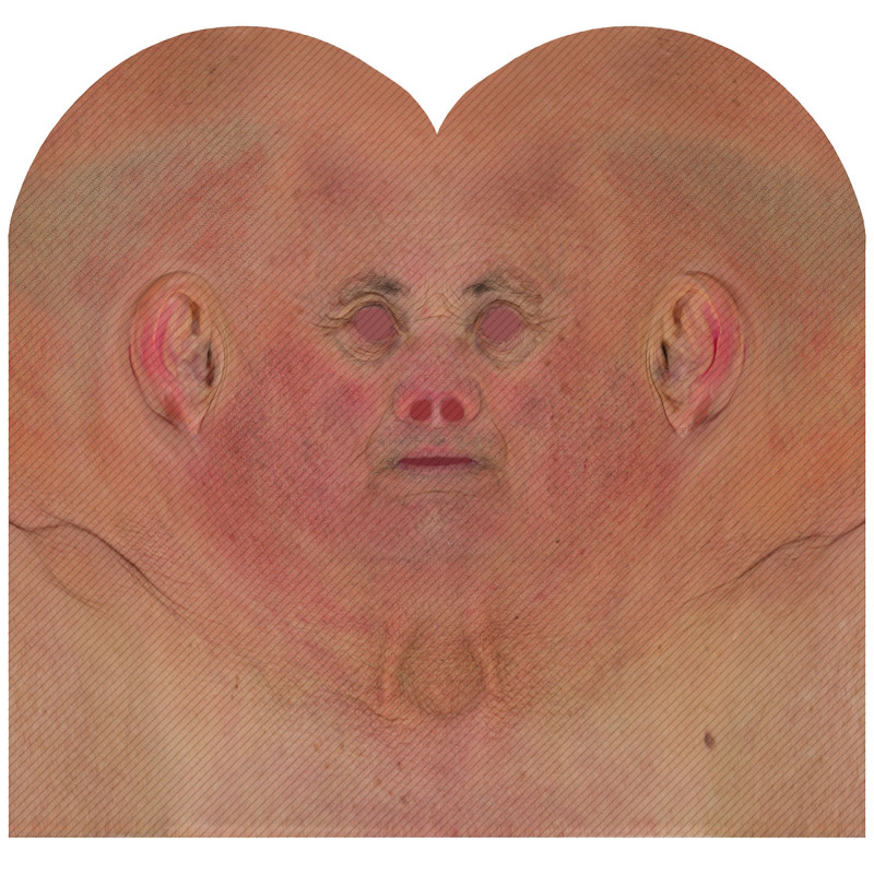 male 3d face texture