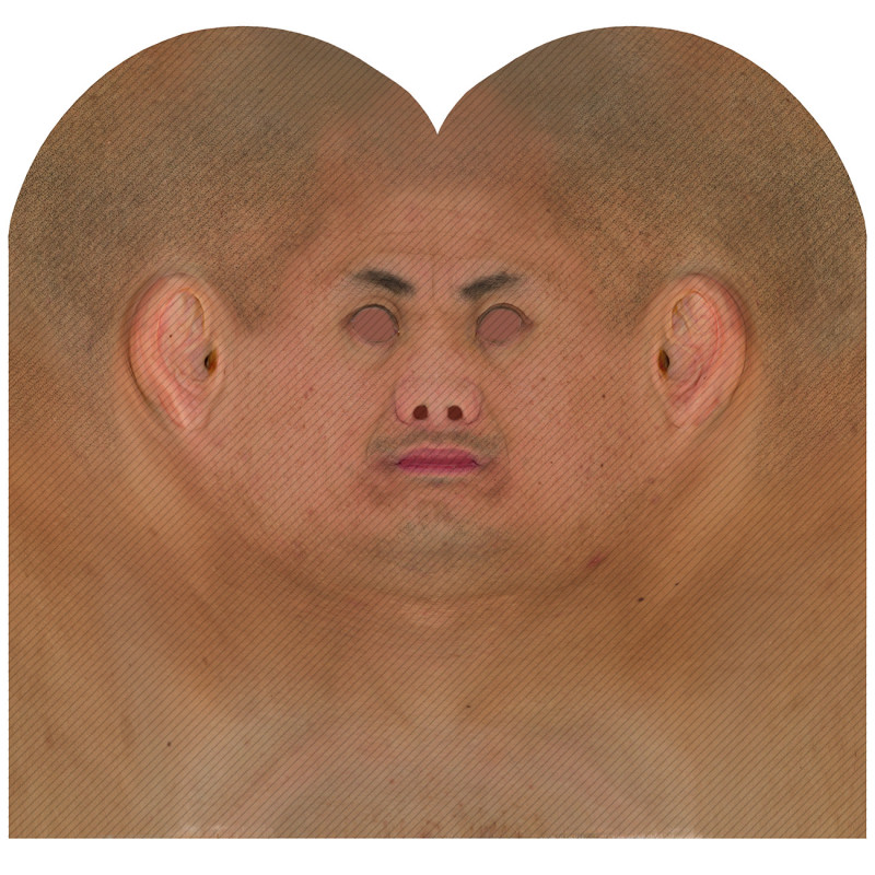 male 3d face texture