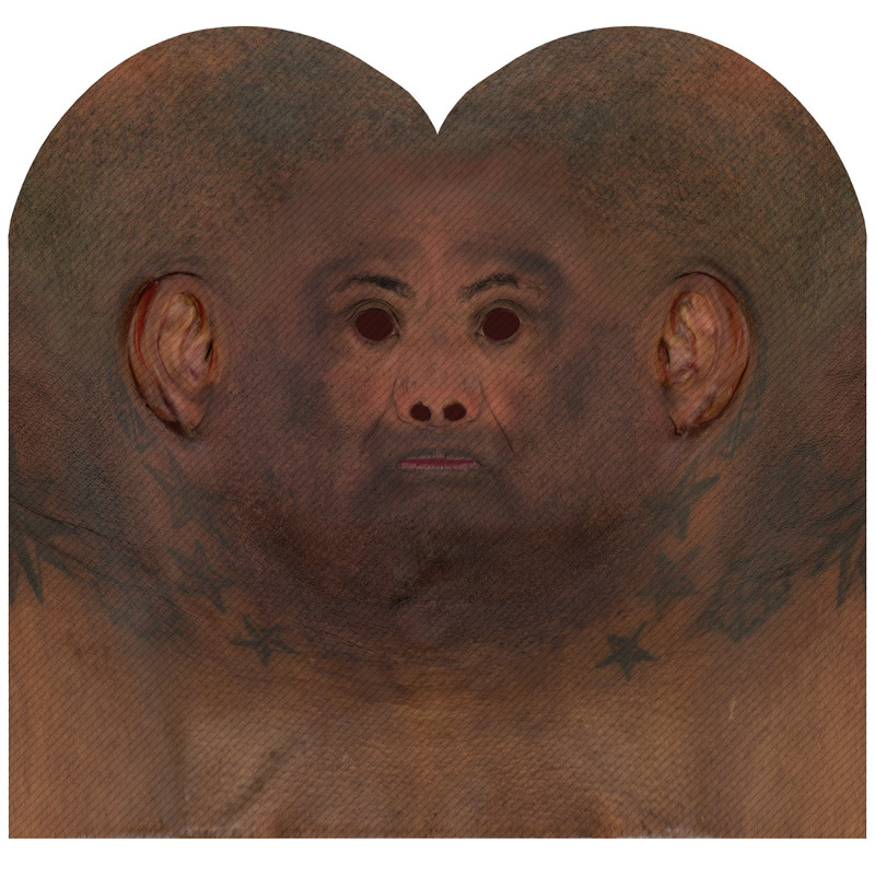 male 3d face texture