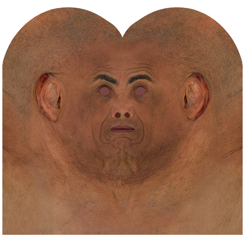 male 3d face texture