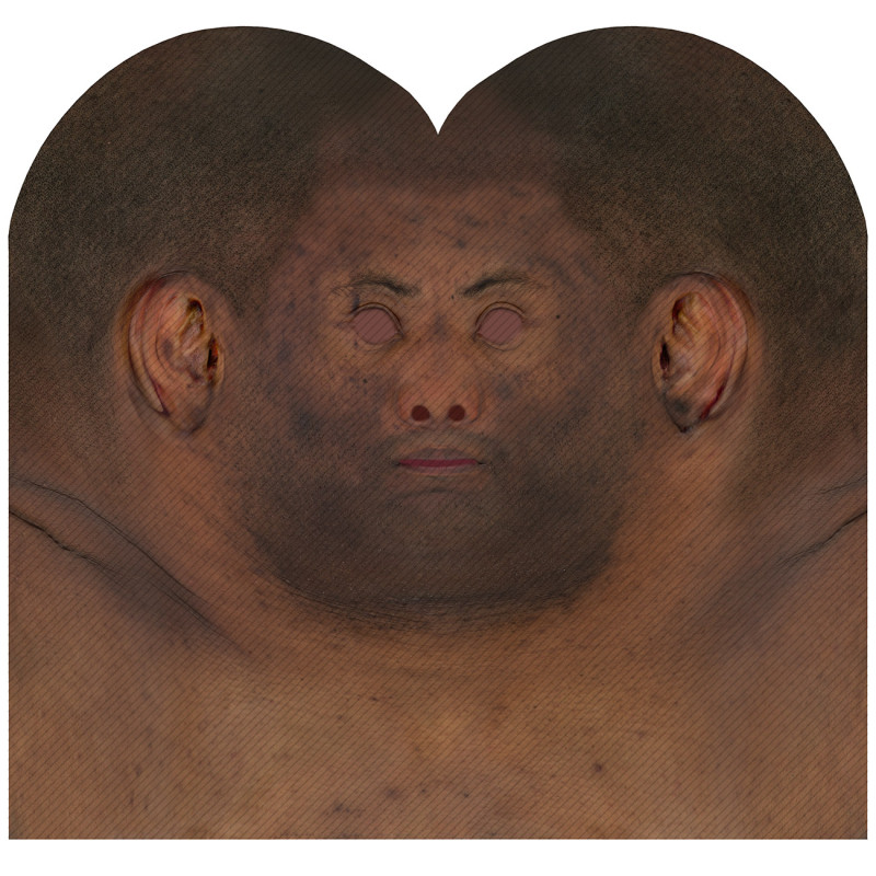 male 3d face texture