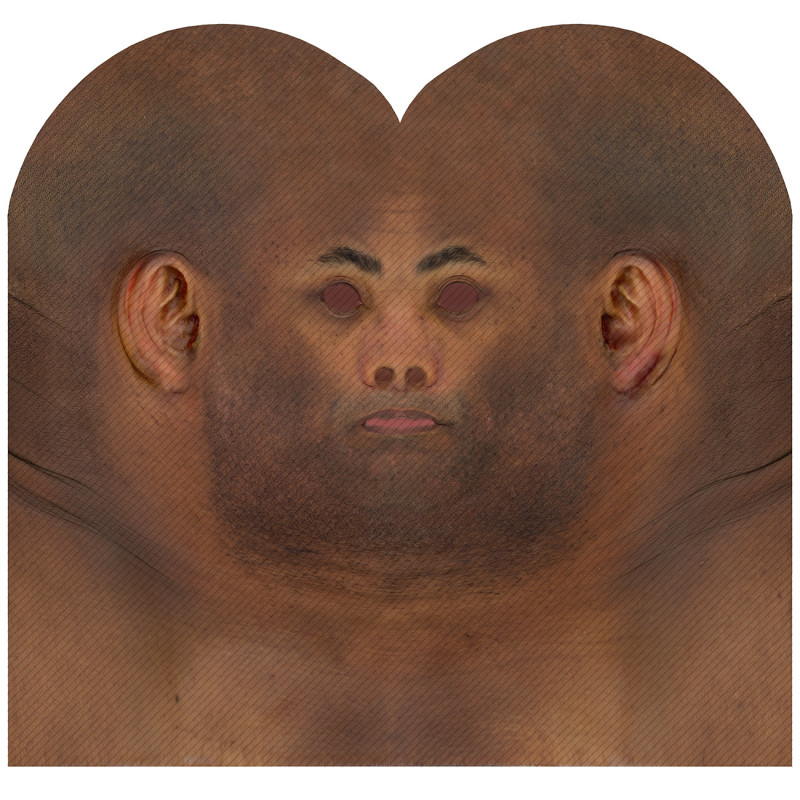 male 3d face texture