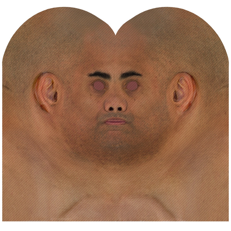 male 3d face texture