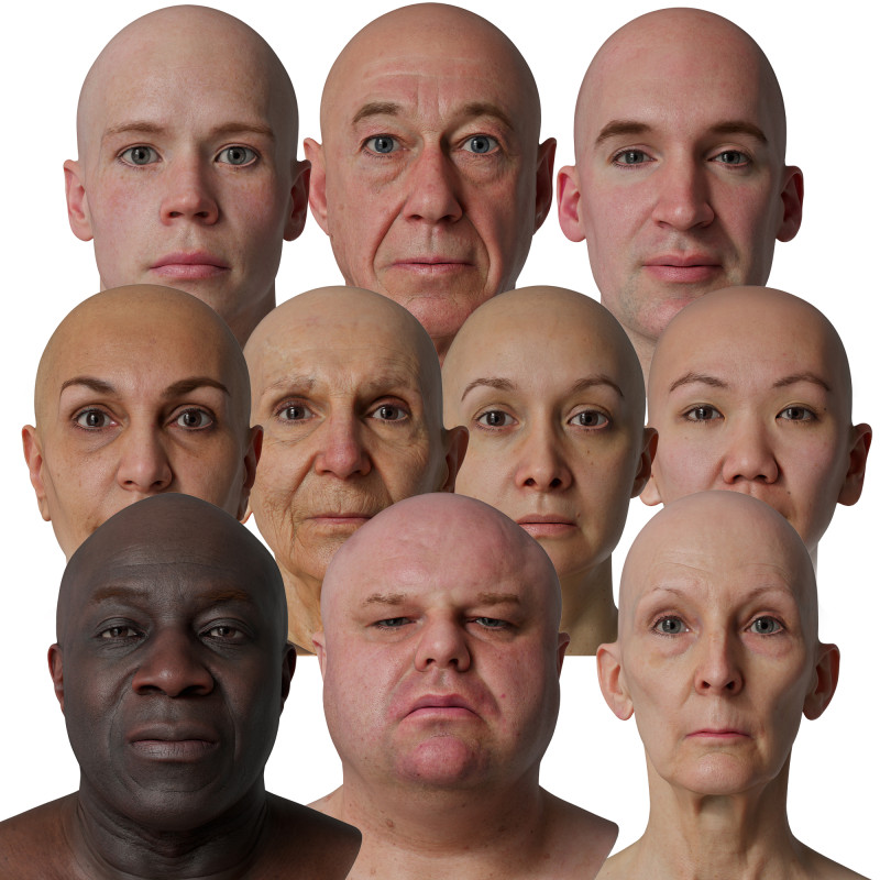 10 x HD Head Scan Pack 03