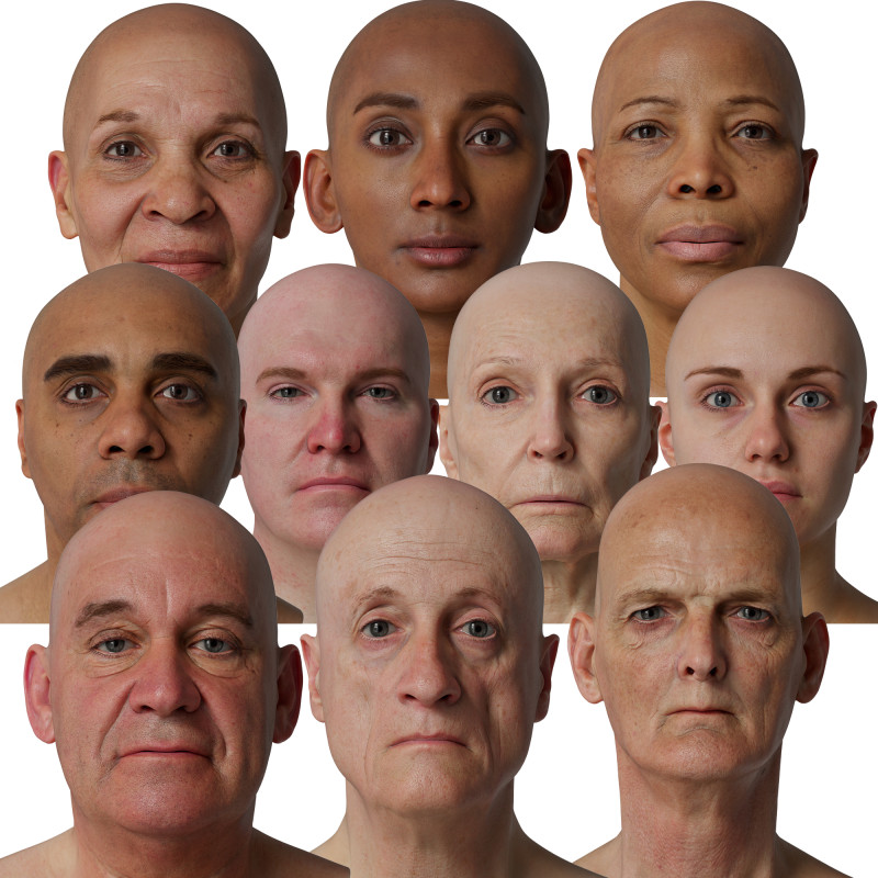 10 x HD Head Scan Pack 04