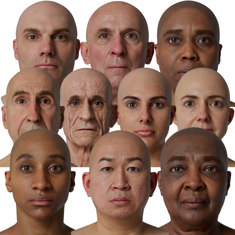 10 x HD Head Scan Pack 06