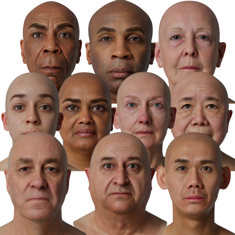 10 x HD Head Scan Pack 07