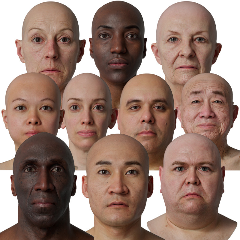 10 x HD Head Scan Pack 01 