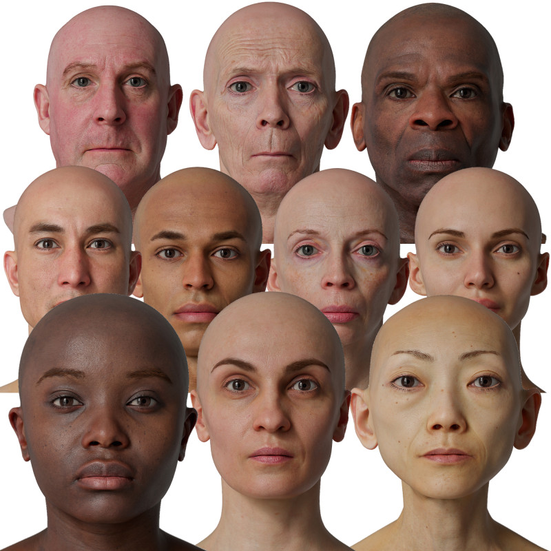 10 x HD Head Scan Pack 02